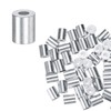 M METERXITY 50-Pack Aluminum Crimping Loop Sleeves, 1.5mm 1/16" Round