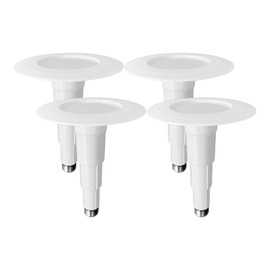 Jolux 4 Inch LED Can Lights Conversion Kit，Adjustable Recessed Retrofit Downlight, ETL Damp Rated，8.5W=40W, 2700K Soft White, 500LM, Dimmable, Slope Trim, E26, Easy Installation,4-Pack……