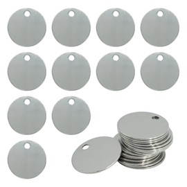 StayMax 1 Inch Round Metal Engraving Blanks Stamping Blanks Stainless Steel Blank Tags 25 Pack