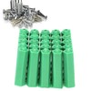 Green Plastic Masonry Screw, 100Pcs Plastic Expansion Screw Expansion Tube