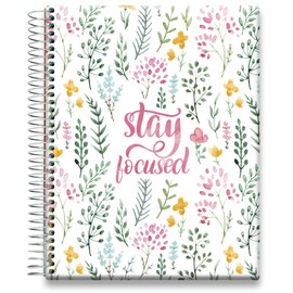 Tools4Wisdom 2026 Planner - October 2025-2026 Planner - 8.5" x 11" Hardcover - Daily Weekly and Monthly Spiral Bound Hardcover - O5D6 - Stay-Focused-Floral