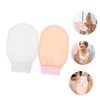 FOMIYES Elegant Spa Gloves 2-piece Silk Exfoliating Mitts Face Washcloth