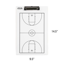 Dry Erase Basketball Clipboard for Coaches Double Sided Board, Sports Coaching (Large 14.5 x 9.5)