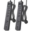 2 Pack Power Strip Surge Protector - 5 Widely Spaced
