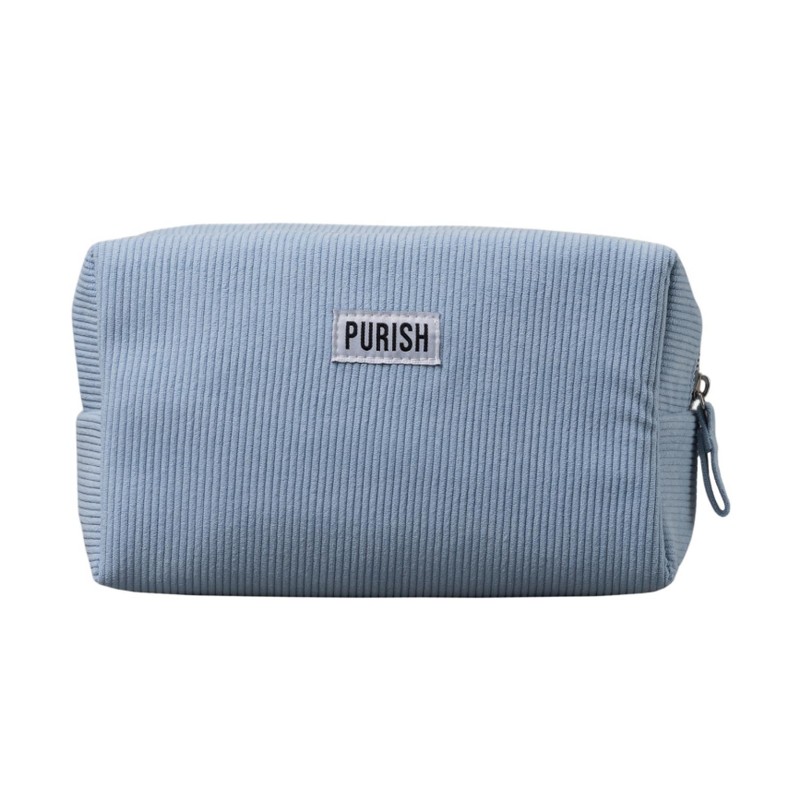 PURISH Cosmetic Bag - Spacious Corduroy Cosmetic Bag with Water
