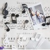 12 Pieces Music Note Magnets, Black & White Magnetic Musical