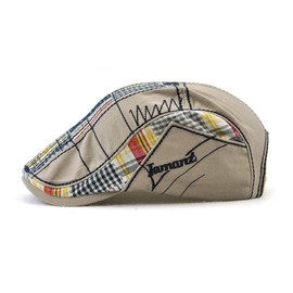 Men Beret Hat Cotton Buckle Adjustable Newsboy Hats Cabbie Gatsby Cap,Grey #12945