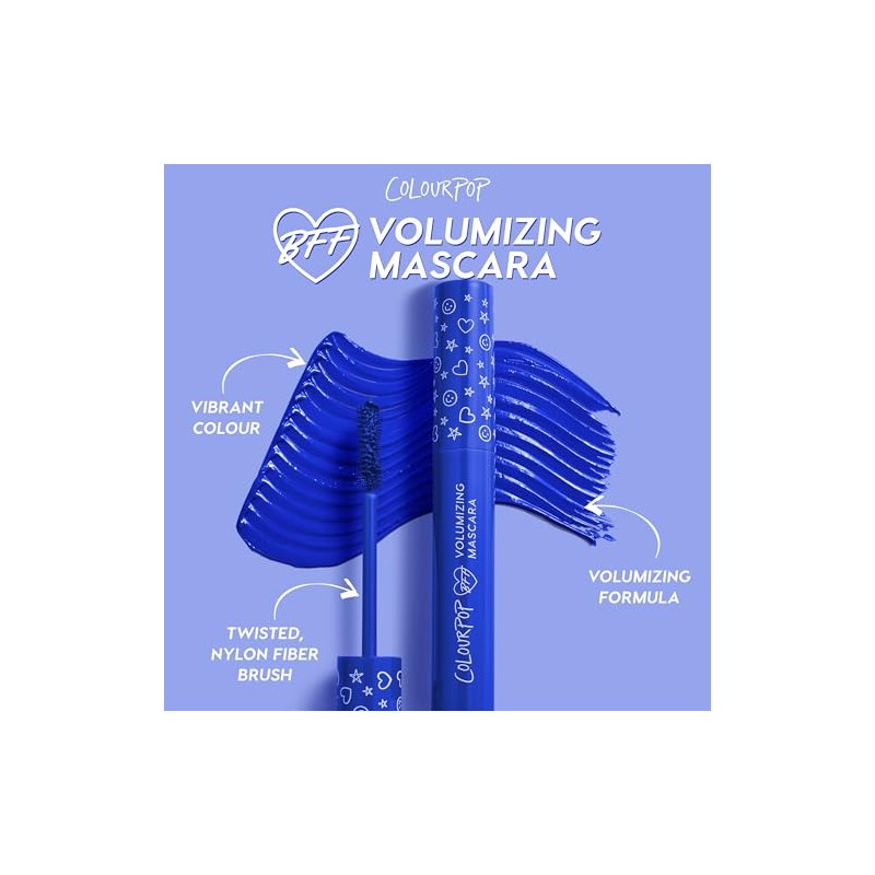 ColourPop Máscara De Pestañas Bff - Máscara Voluminizadora, Reafirmante Y