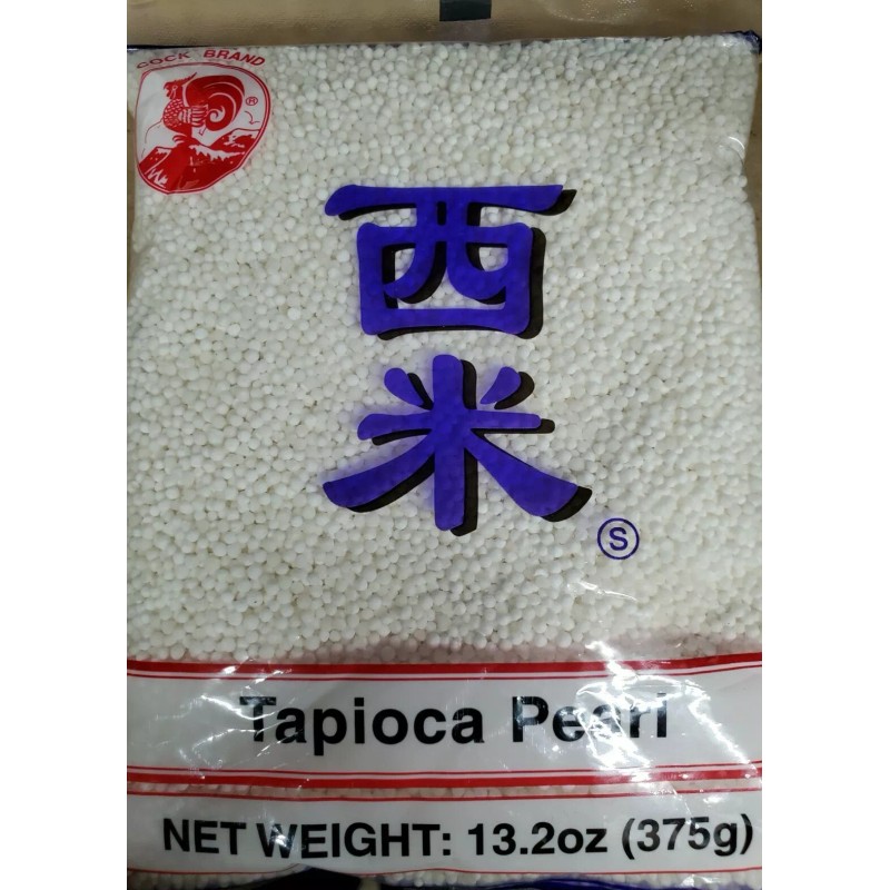 Cock Mini White Tapioca Pearls Sago Tapioca Pearls White 13.2