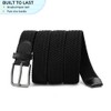 DOOPAI Mens Braided Stretch Belt Elastic Woven Belt Casual Fabric