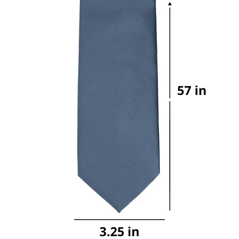 tiemart Premium Solid Color Necktie (Dusty Blue)