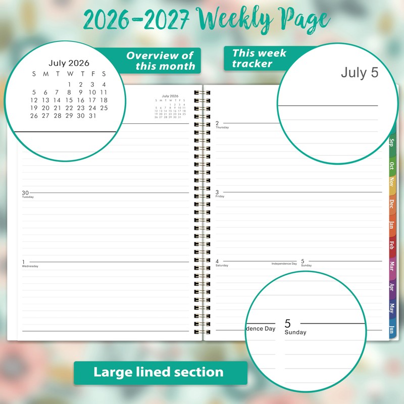 2026-2027 Planner - 2026-2027 Planner Weekly and Monthly, Jul.2026-Jun.2027, 8.5''x11'',