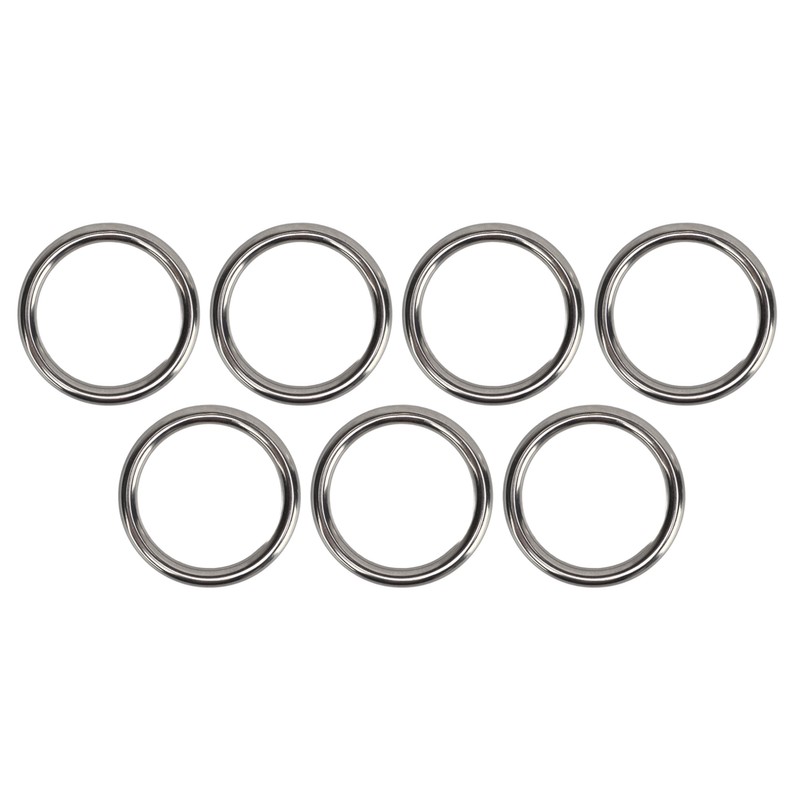 7 Pcs 304 Stainless Steel Metal O Ring Waterproof Rustproof