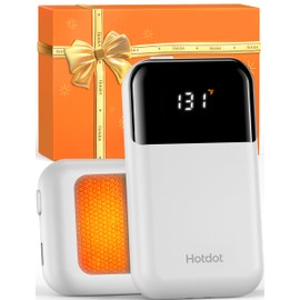 AI Hand Warmers Rechargeable 2 Pack, 4 Heat Levels (104–131°F), Real-Time Temp & Battery Display, Electric Hand Warmers, Fast Heating, Fits in Gloves/Pocket, Gifts for Women & Men