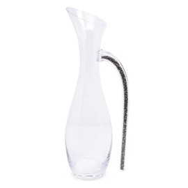 Vetrina Decanter, Glass, Elegant Design, Handle Detail, For Wine, Margaritas, Lemonade, Sangria, Tea, Rose Gold, 4x16", Sold Individually