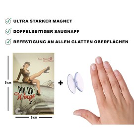 schilderkreis24 "Wings" Magnet Picture People Pin Up Decorative Fridge Magnet Humour Gift Idea Birthday Christmas 9 x 6 cm