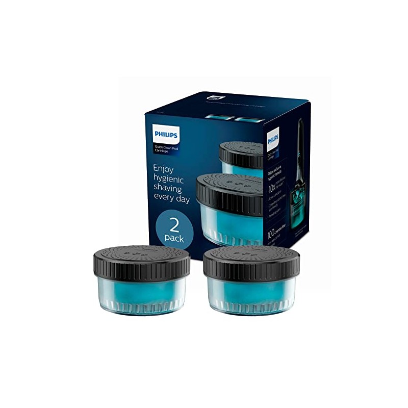 Philips Cartuchos Quick Clean Pod para Afeitadora Eléctrica 2 Pack