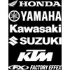 Factory Effex Die-Cut Sticker (3ft / Yamaha) (Black)