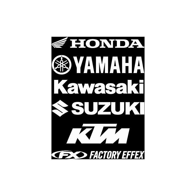 Factory Effex Die-Cut Sticker (3ft / Yamaha) (Black)
