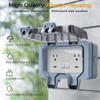 STARELO Outdoor Power Outlet with 10FT Extension Cord, IP66 Waterproof