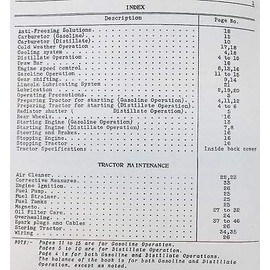 Operators Manual for McCormick Deering F-14 Tractor Owners Maintenance International Harvester
