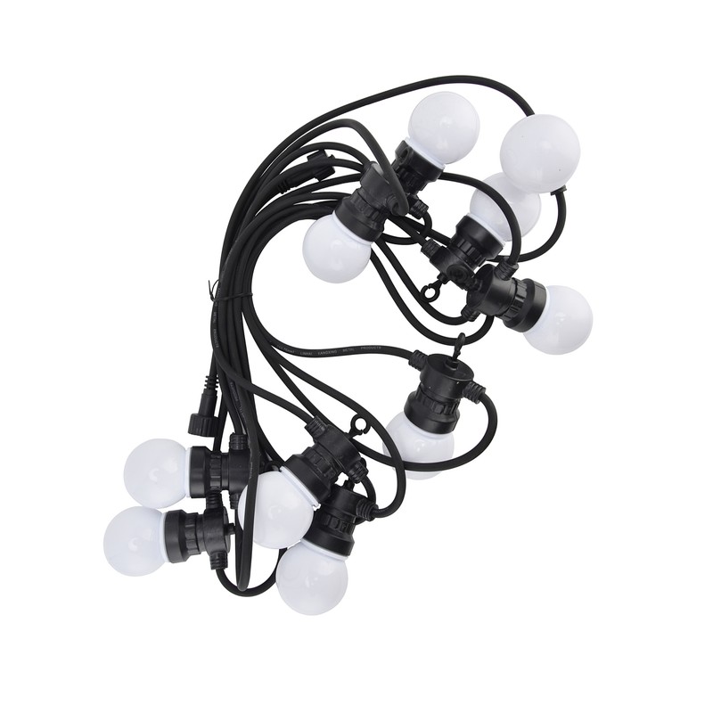 G50 Bulb String Light 5M 10LED White Globe Bulb Decorative