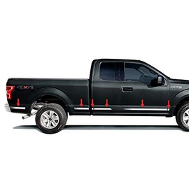 Tyger Auto Made in USA! Compatible with 2015-2020 Ford F-150 SuperCab Chrome Stainless Steel Rocker Panel Trim Below Body Line 1.5" Wide 12PCS