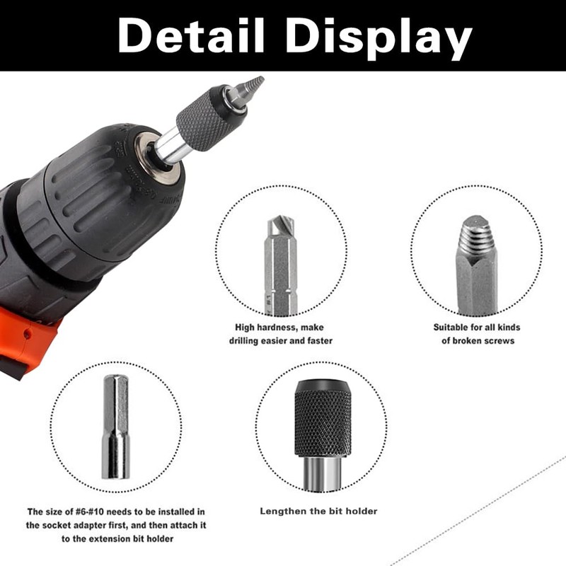 JoyTube 22 PCS Damaged Screw Extractor Set, Easy Out Stripped