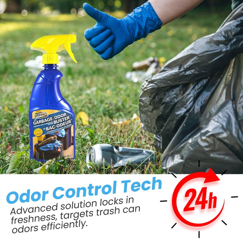 Surf-Pro Outdoor Trash Can Odor Eliminator Spray, 500ml (16.9 oz),
