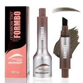 Brow-Fection Angled Brush & Dip, Liquid Eyebrow Brush, Long Lasting Waterproof Smudge Proof Liquid Eyebrow Pen, Hair-Like Strokes Brow Pencil, Creates Natural Looking Brows Effortlessly (#03Auburn)