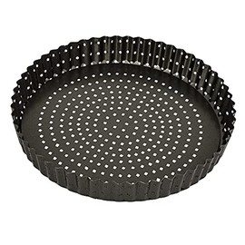 Bakemaster Quiche Pan Non-Stick Perfect Crust Loose Base, Grey, SHCB37 3.5 cm*23.0 cm*23.0 cm