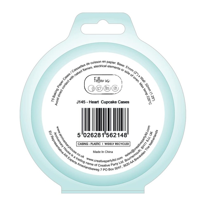 Anniversary House Cupcake Cases, 75 Pieces, Greaseproof Paper Baking Cups,