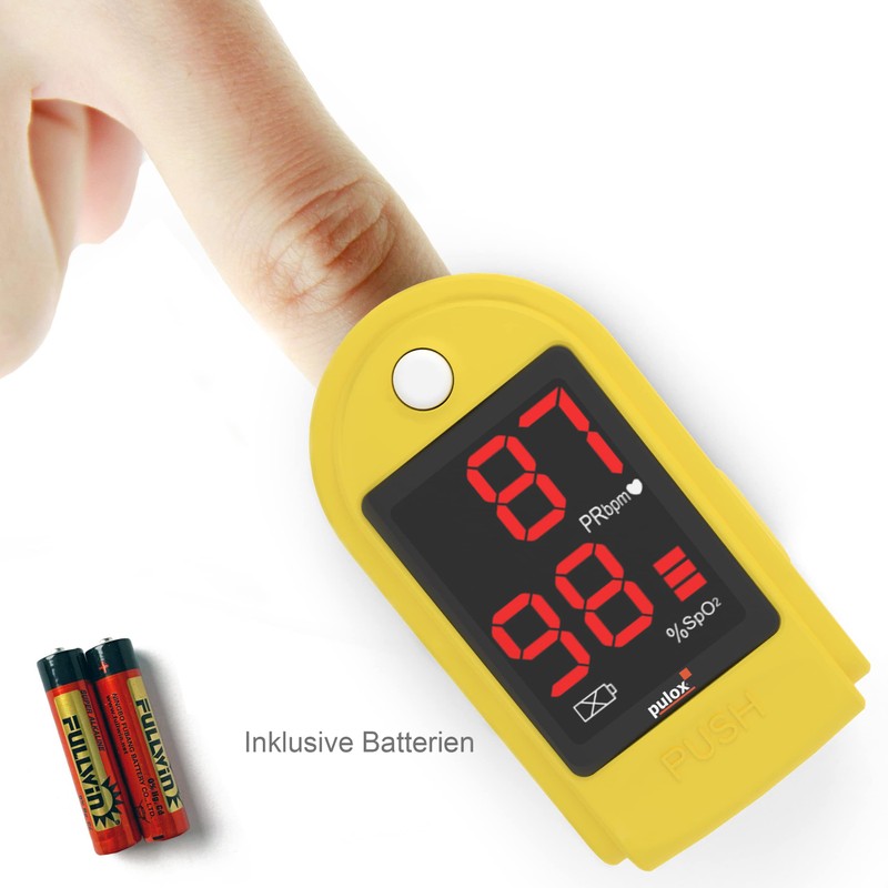 PULOX PO-100 Solo Pulse Oximeter in Yellow
