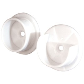 Prime-Line N 6654 White Plastic Closet Pole Sockets (100 Pack)