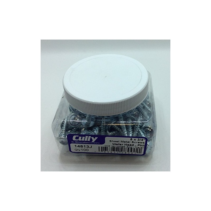 Cully 14813J 8 x 3/4" Wafer Head Sharp Points, Metal