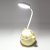LED Table Lamp USB Charging Gooseneck Reading Light Pen Holder