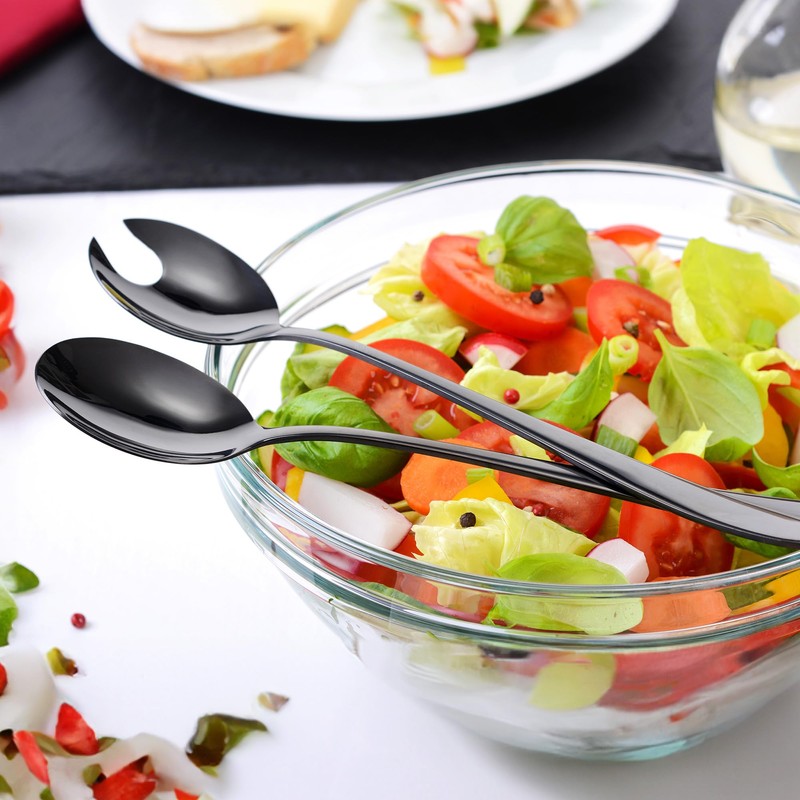 GRÄWE Königstein Salad Servers Set 2-Piece Black 18/0 Stainless Steel