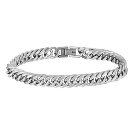 JJDreams Cuban Chain Bracele Fashion Retro Titanium Steel SimplBracelet,Silver