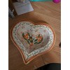 world traveler Valentine Portuguese Pottery Ceramic Heart Shaped Dish Bee