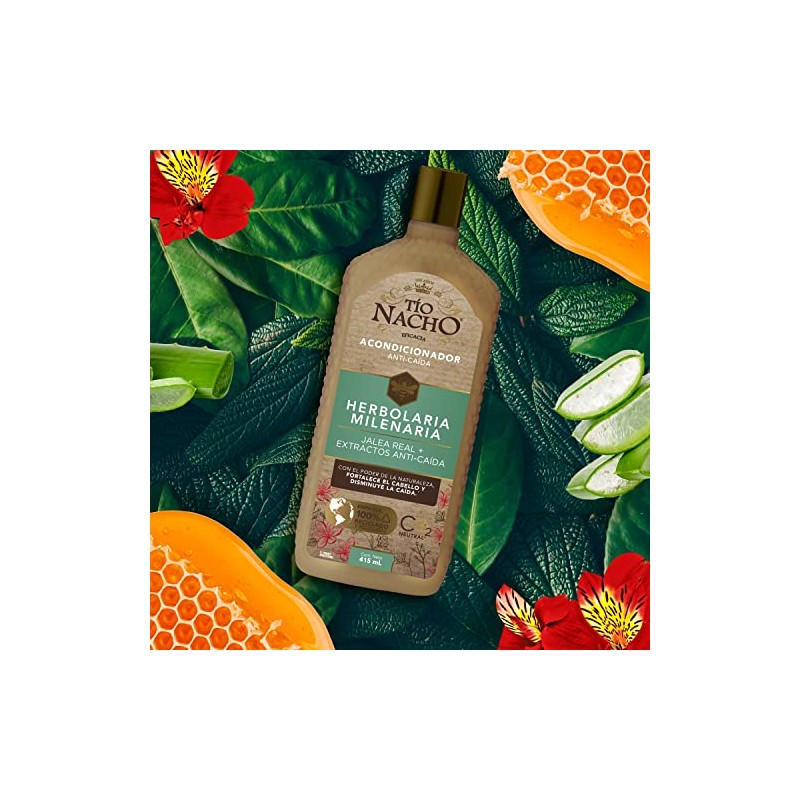 TIO NACHO - Acondicionador Herbolaria Milenaria. Fortalece el cabello y
