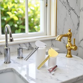 2Pcs Toothpaste Squeezer,Metal Tube Squeezer Key Stainless Steel Dispenser Roller Tube Presser Roller Tube Wringer Key Bathroom and Kitchen Gadgets for Various Tube Ointment Product (Silver and Gold)