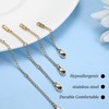 KALVICA 4PCS Necklace Chain Extender Gold Silver Rose Gold 2/3/4/6