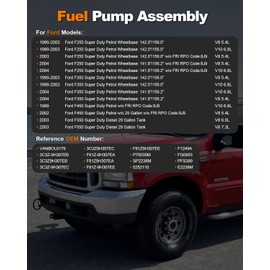VANBOL Electric Fuel Pump Assembly Compatible with 1999-2004 Ford F250 F350 F450 F550 Super Duty Front V8 V10 5.4L 6.8L 6.0L 6.3L GAS Diesel 29 Gallon 142 156 WB Replace E2238M, 3C3Z-9H307EB