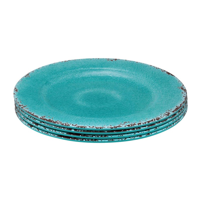 Supreme Housewares 12-Piece Melamine Dinnerware Set, Includes Dinner Plates, Salad