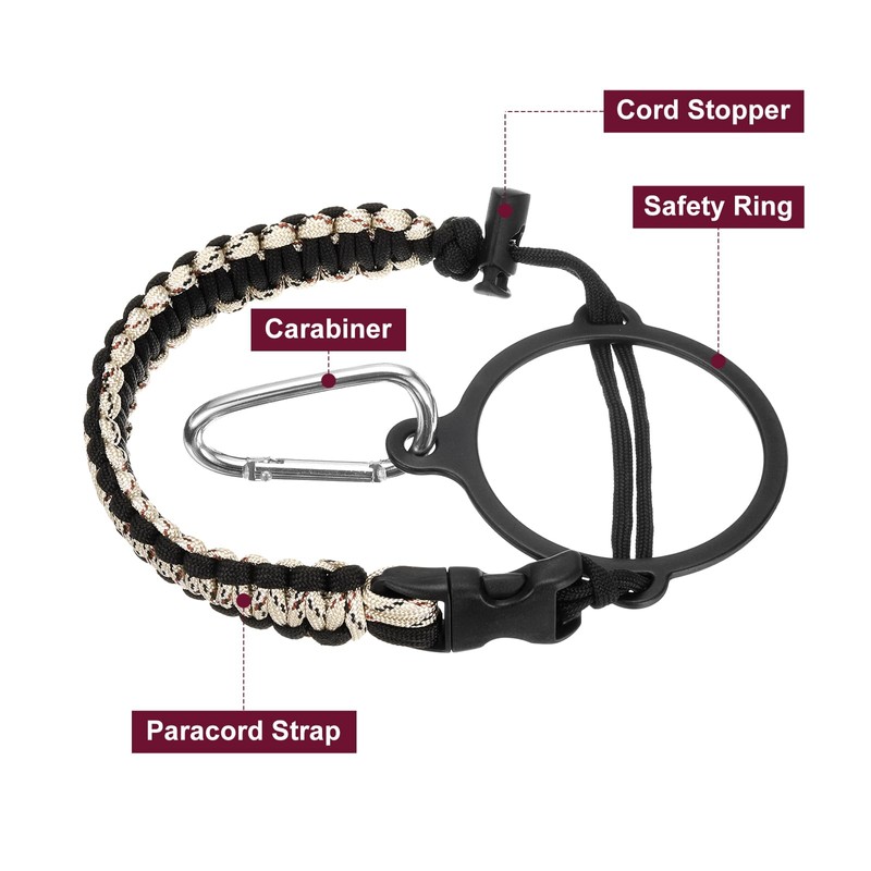 QUARKZMAN Paracord Handle, Water Bottle Handle Strap, Paracord Cap Strap,