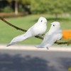 12Pcs Artificial White Birds with Claw Simulation Foam Birds Adornment