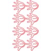 100Pcs Paper Clip Metal Hand Shaped Design Rustproof Paperclip Decoration