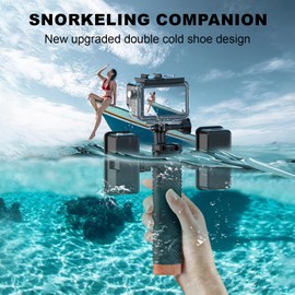 Hand Grip Waterproof Handle Monopod Floating Mount for GoPro Hero 12 11 10 9 8 7 6 5 4 3 3+ 2 1 Session Black Silver Camera Handler & Handle Mount Accessories Kit for Water Sport and Action Cameras