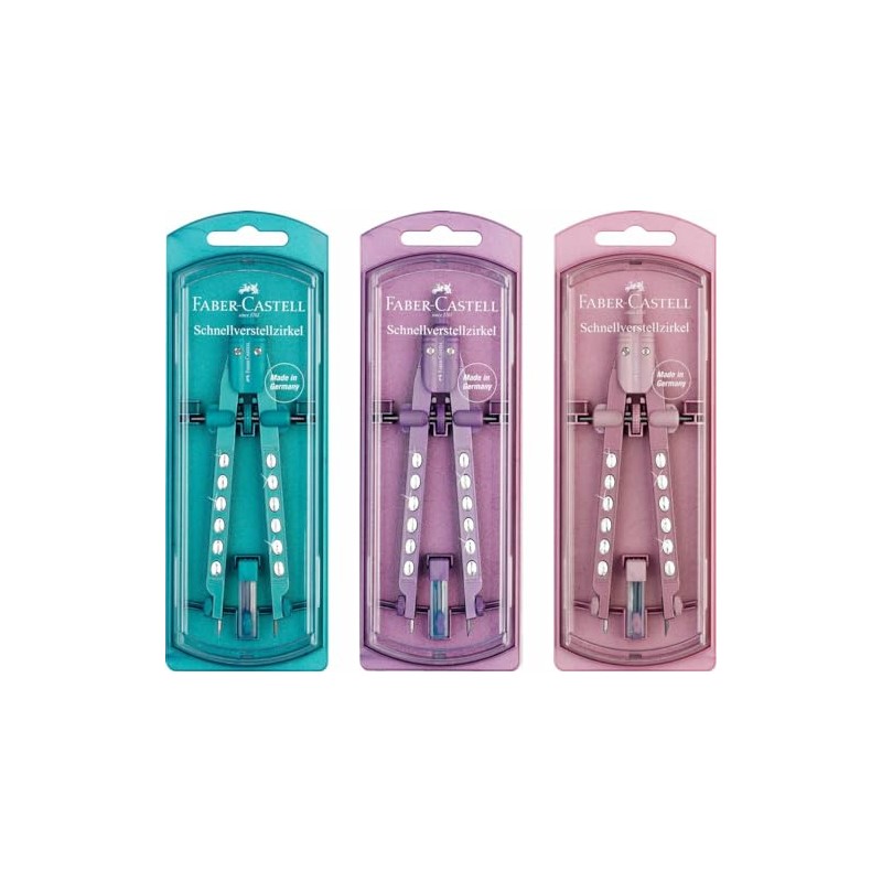 Faber Castell Compass in Pastel Colours Sparkle Colour Not Selectable