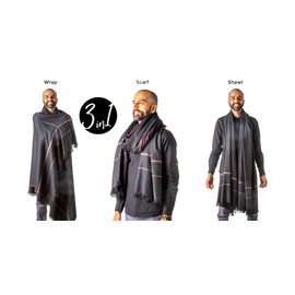 Om Shanti Crafts Meditation or Prayer Shawl or Plain Blanket, Wool Shawl/Wrap, Oversize Scarf. Unisex